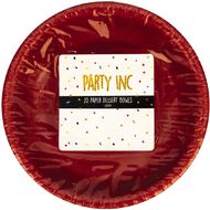 Party Inc Paper Bowls 18cm Red Mid 20 Pack