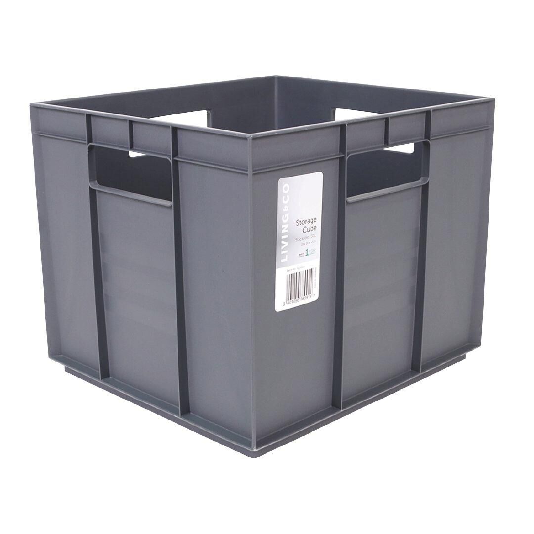 Cube plastic storage best sale box