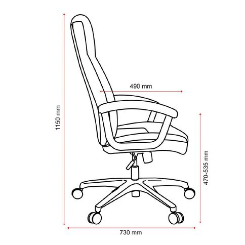 Buro Seating Dakota 2 Chair PU Arms Nylon Base Black