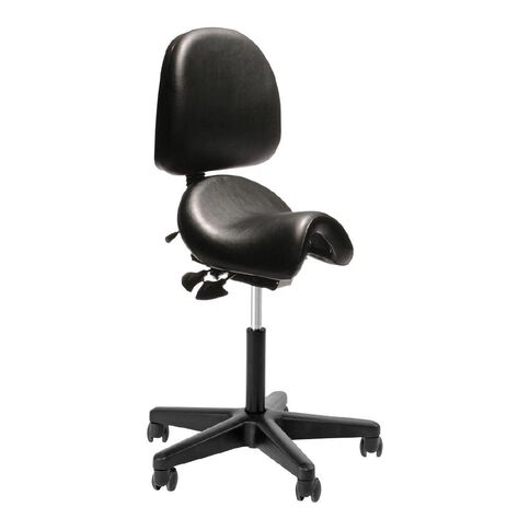 Buro Bambach Saddle Seat With Back Black Vinyl