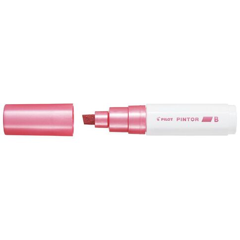 Pilot Pilot Pintor Marker Chisel Metallic Pink Broad 8.0mm Tip Pink Mid