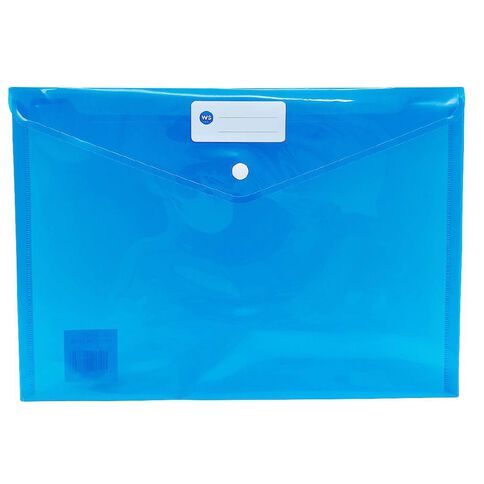 WS Document Envelope Single Dome Blue A4