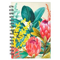 Uniti Spiral Notebook 80gsm Floral A5