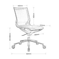 Eden Float Full Mesh Chair with Aluminium Base