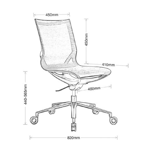 Eden Float Full Mesh Chair with Aluminium Base