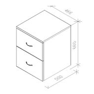 Zealand 2 Drawer Lockable Mobile Coronet Beech