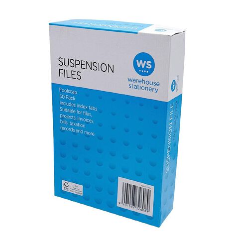 WS Suspension File Foolscap Green 50 Pack