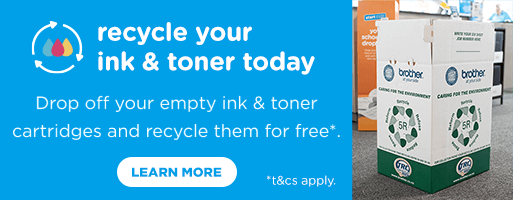 Recycle your empty ink & toner cartridges for free. In-store only.