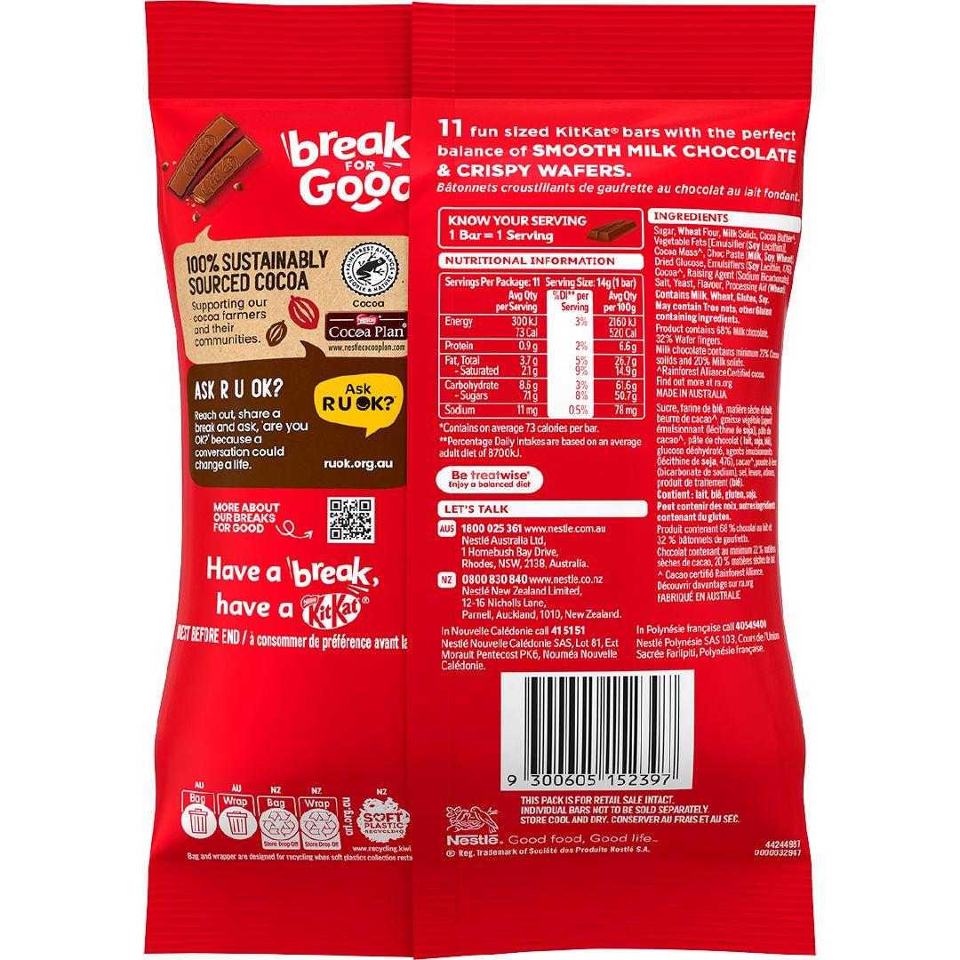 KitKat Milk Chocolate Funpack Bag 154g | Warehouse Stationery, NZ