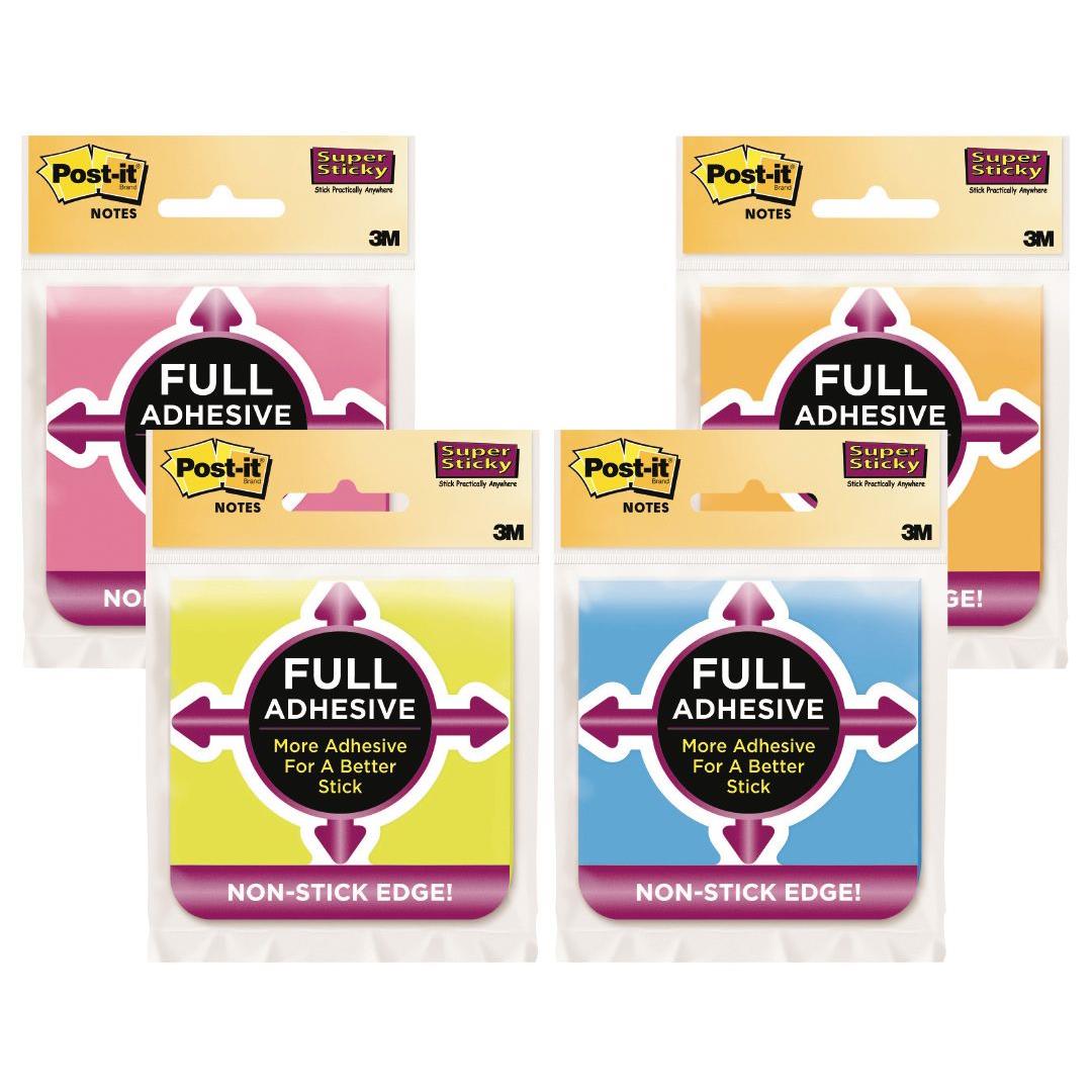 Post-It Super Sticky Full Adhesive Notes Janeiro | Warehouse NZ