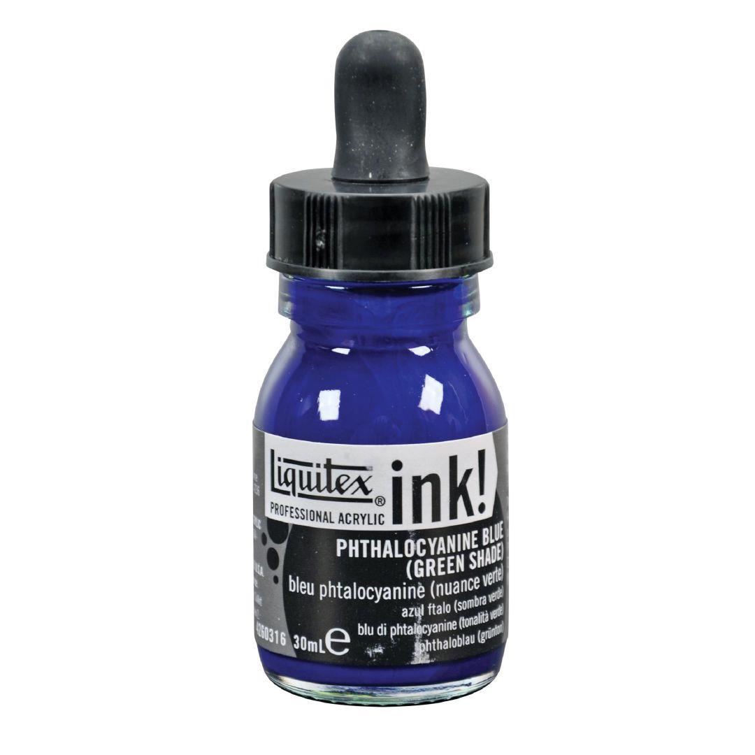 Liquitex Ink 30ml Phthalo Green (Blue Shade) | Warehouse Stationery, NZ