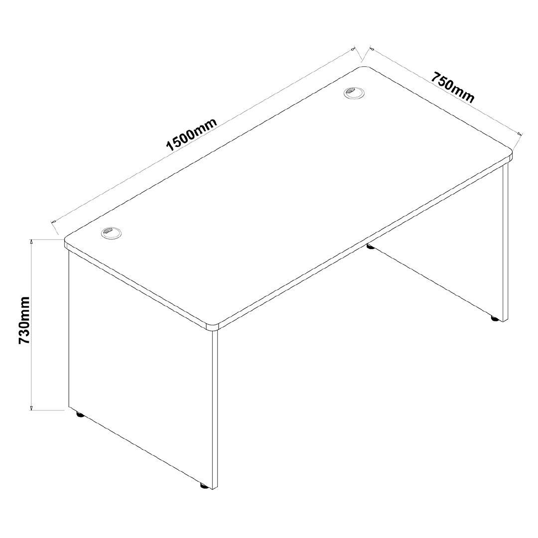 Workspace 925 Desk 1500mm White Warehouse Stationery Nz