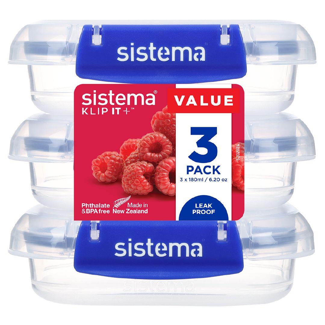 Sistema Klip It Plus Rectangular Containers 4 Pack Assorted 1L Assorted