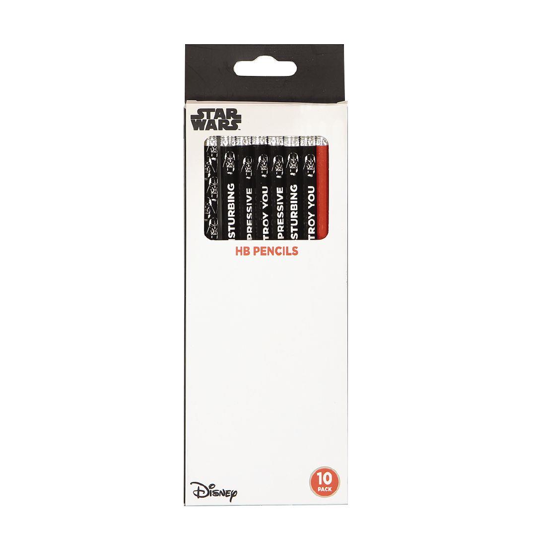 Star Wars Adult Hb Pencils Black 10 Pack Warehouse Stationery Nz