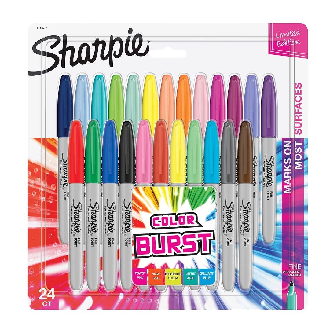 1 X Sharpie Fine Point Permanent Marker Texta Pens - 24 colours to choose  from