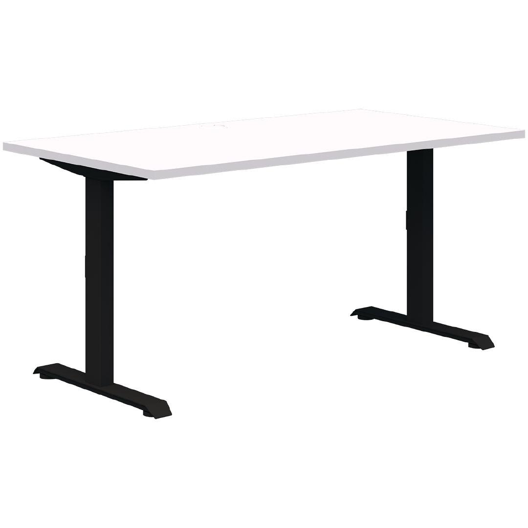 Premium Fixed Height Desk Black & Snow 1200x700 | Warehouse Stationery, NZ