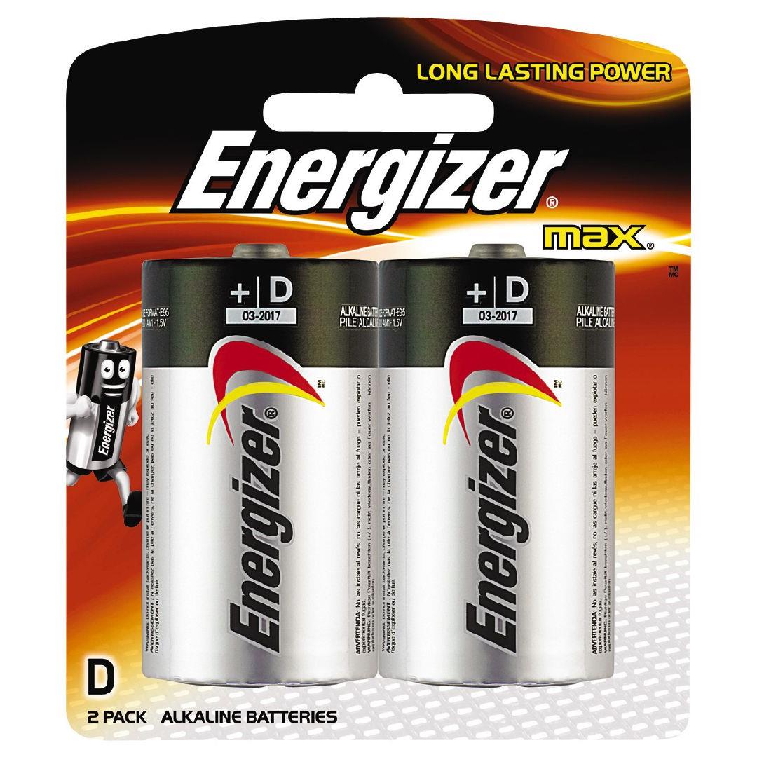 Energizer Max Batteries D 2 Pack | Warehouse Stationery, NZ