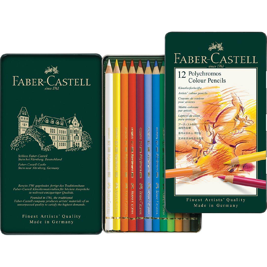 Faber-Castell Polychromos Colour Pencils - Tin Of 12 | Warehouse ...